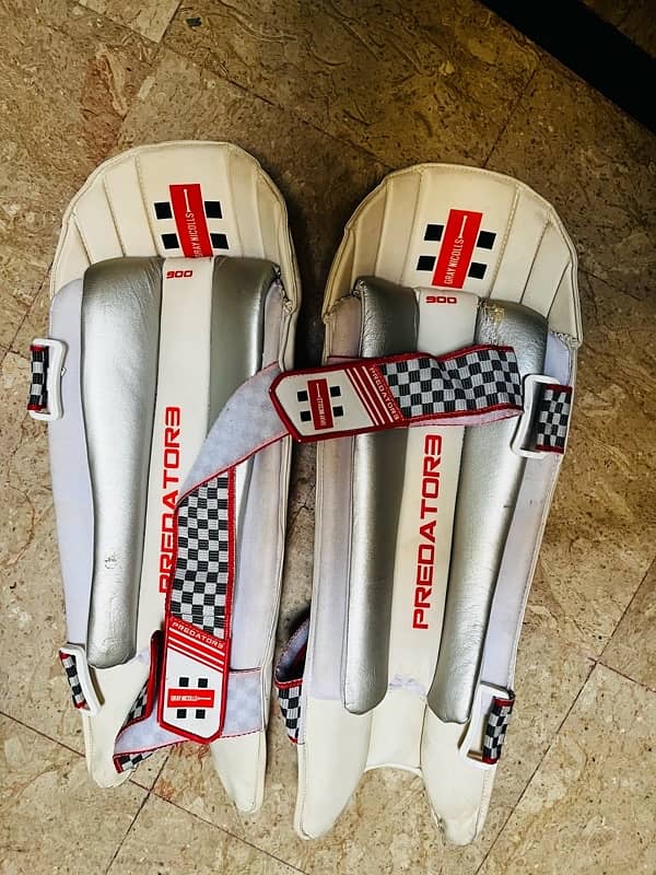 original kookaburra cricket pads and original gray nicolls keeping pad 2