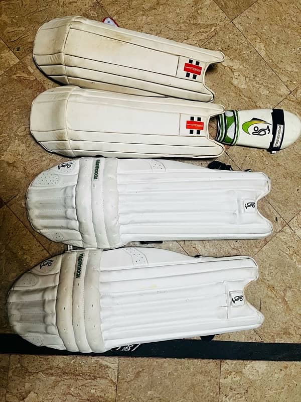 original kookaburra cricket pads and original gray nicolls keeping pad 3