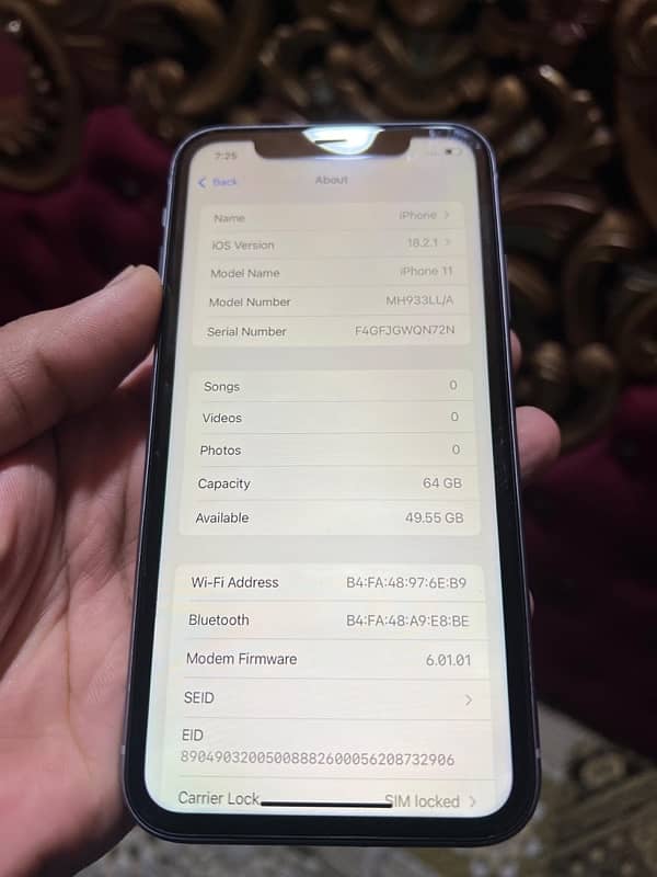 iphone 11 64 gb Jv sim time used nhi hua 1