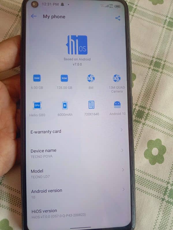 Tecno pova 6/128 for sale 2