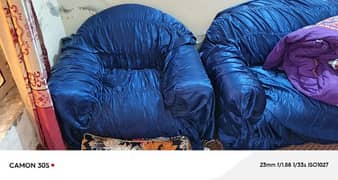 3 seater sofa set Is for sale in best condition with Blue Covers