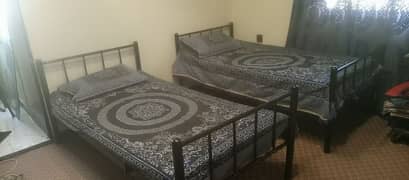 iron single beds with mattress