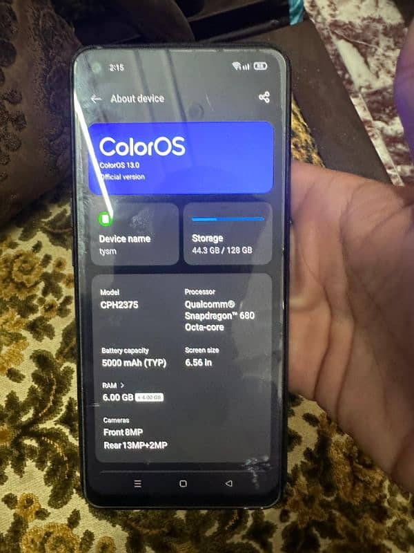 oppo a76 black good condition 4