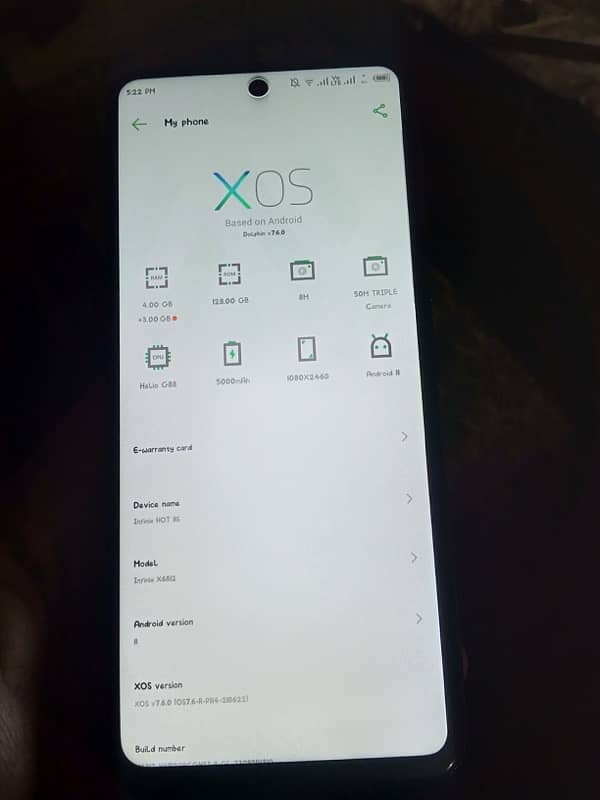 infinix hot 11s 4+3/128 9/10 condition with box charger 5