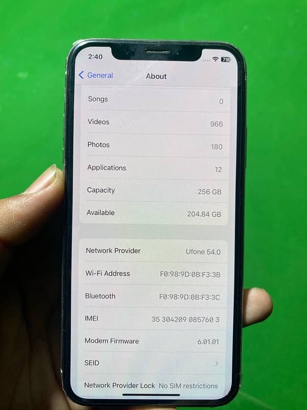 Iphone X || 256 Gb || PTA approved 5