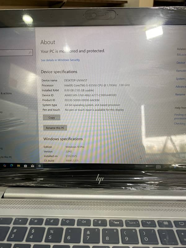 Hp 840 G5 i5 8th gen 8gb Ram 256gb SSD Window 10 5