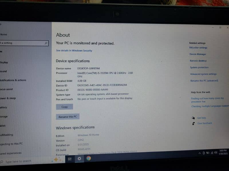 Dell Laptop core i5 3rd generation 2