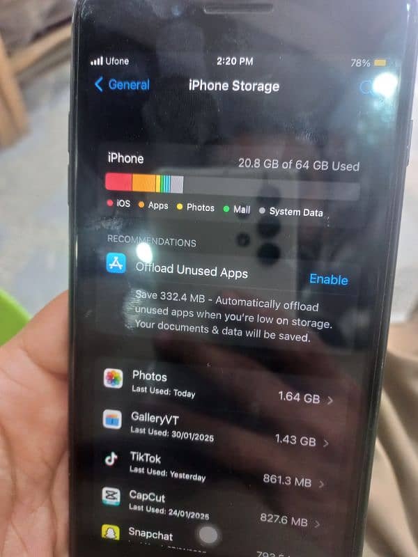 iphone 8plus 10/9 condition 2