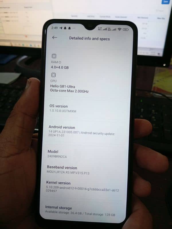 Redmi 14c for sale Location mianwali City only one month use 5