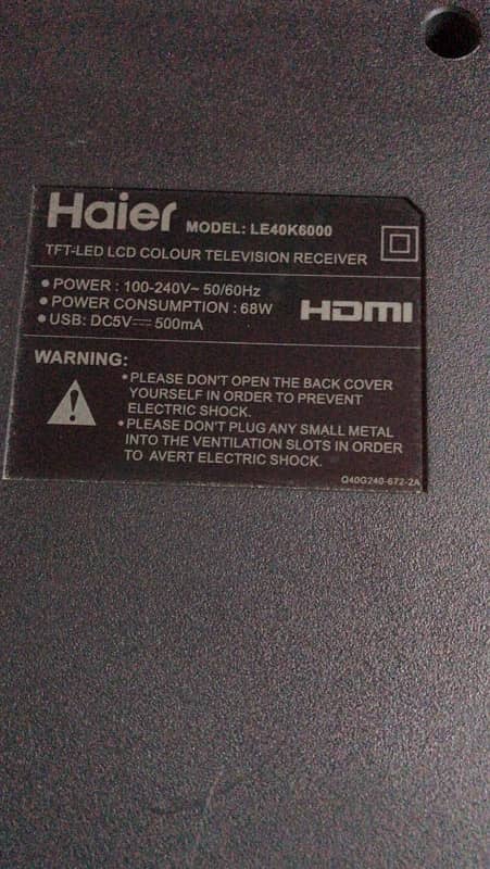 Haier 40inch Simple LED 2