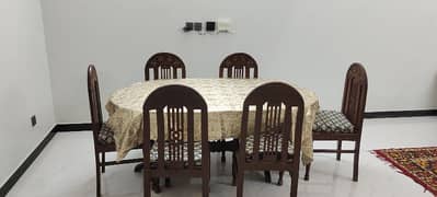 6 chair wooden dining table