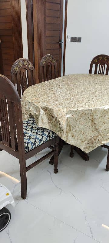 6 chair wooden dining table 2