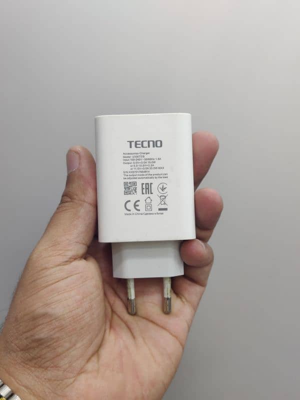 Tecno 33w 100% Original Adapter & Cable 1