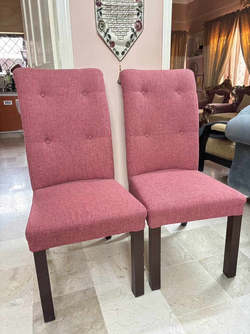 Set of 4 dining sofa chairs with 2 seater bench. 0