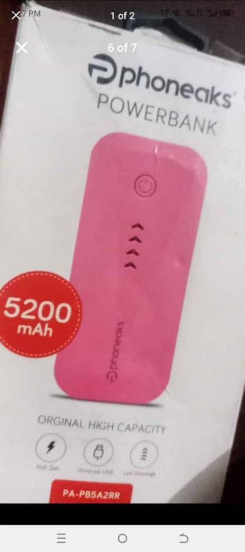 Power bank 5200 mah 0