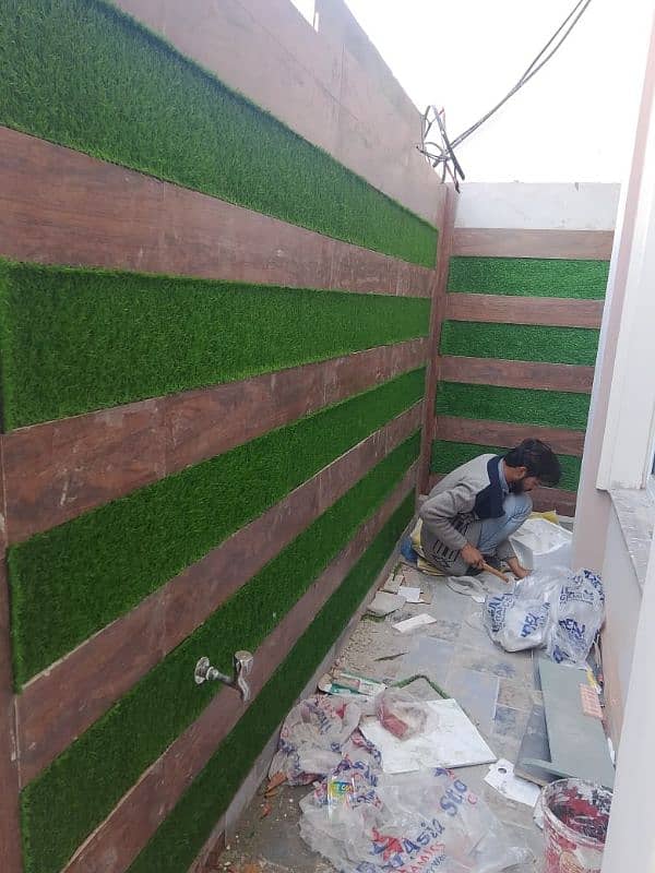 wallpaper,wall Palling, Artificial grass, vinyl flooring. 9