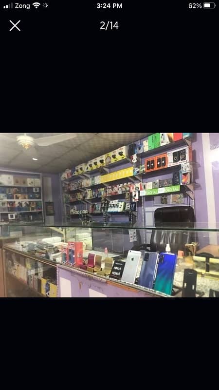 mobile shop for sale . . Near benazir chowk pindora rwp 13