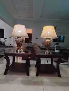 Sofa tables with Table Lamps