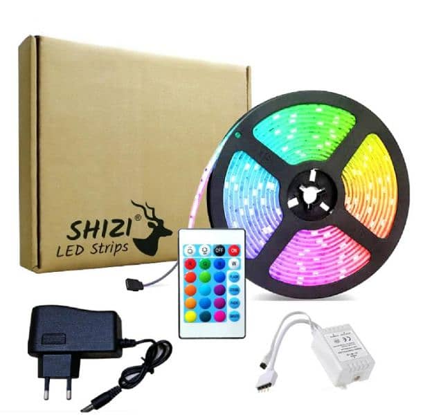 RGB strip light with remote and 8 colours and different light modes 0