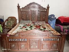 Double Bed, Showcase,Sofa set with three tables