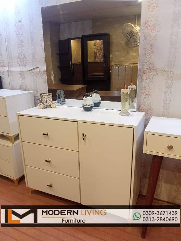 Dressing Table 6 drawers round mirror Best quality 1