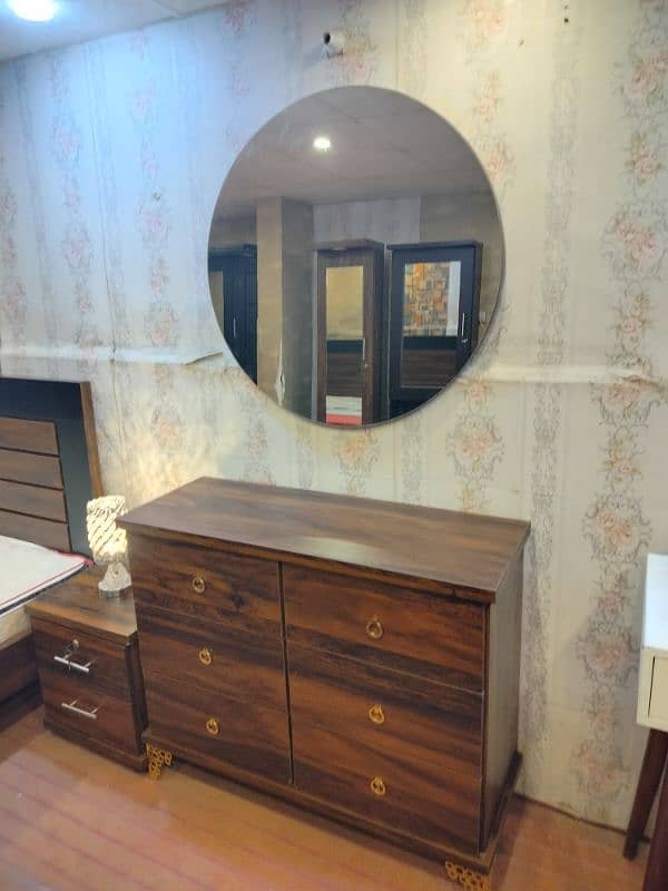 Dressing Table 6 drawers round mirror Best quality 2