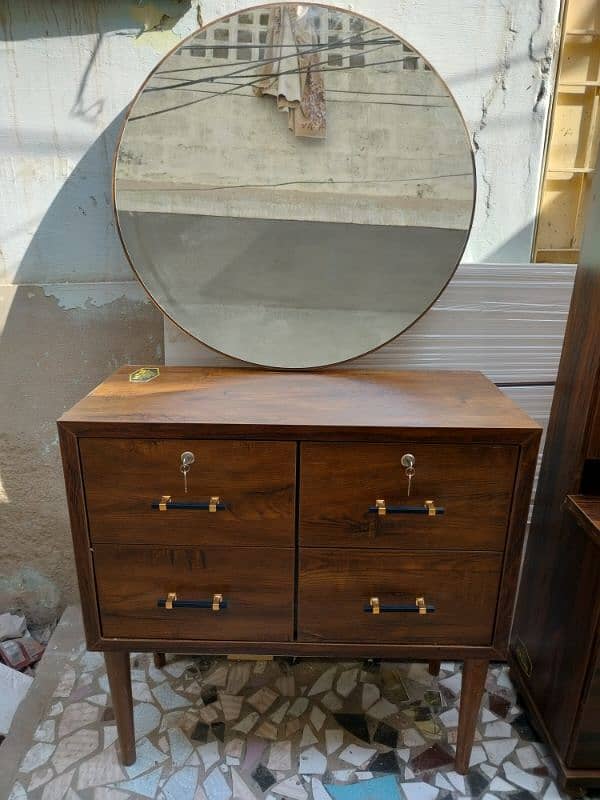 Dressing Table 6 drawers round mirror Best quality 8