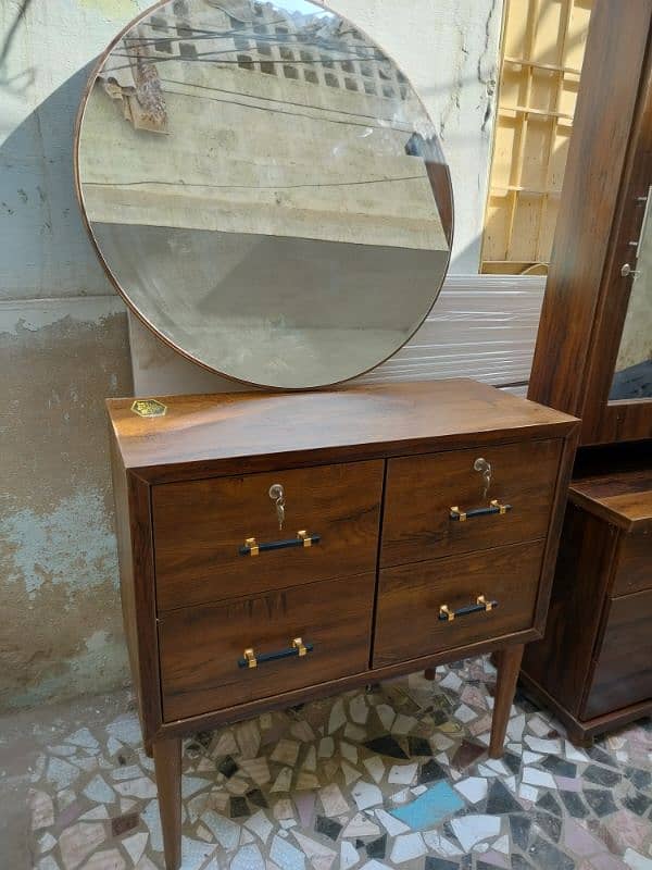 Dressing Table 6 drawers round mirror Best quality 9