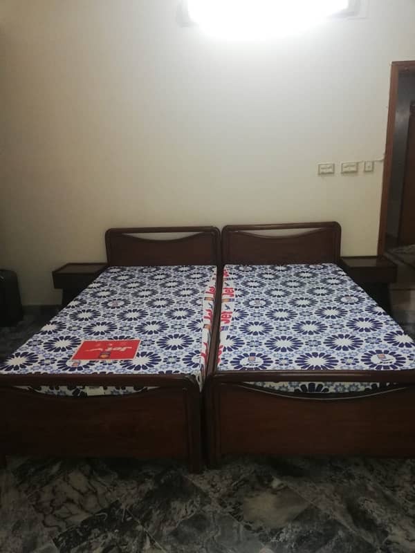 Bed with Side tables and Mattresses For Sale 1