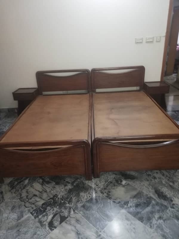 Bed with Side tables and Mattresses For Sale 2