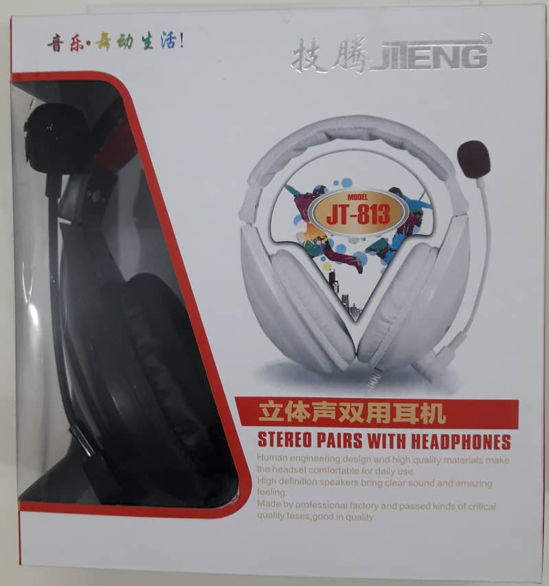 Headphone plus Mic Wired Set for PC Laptops and Mobile Phones 0