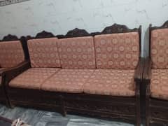 5 seater wood sofa