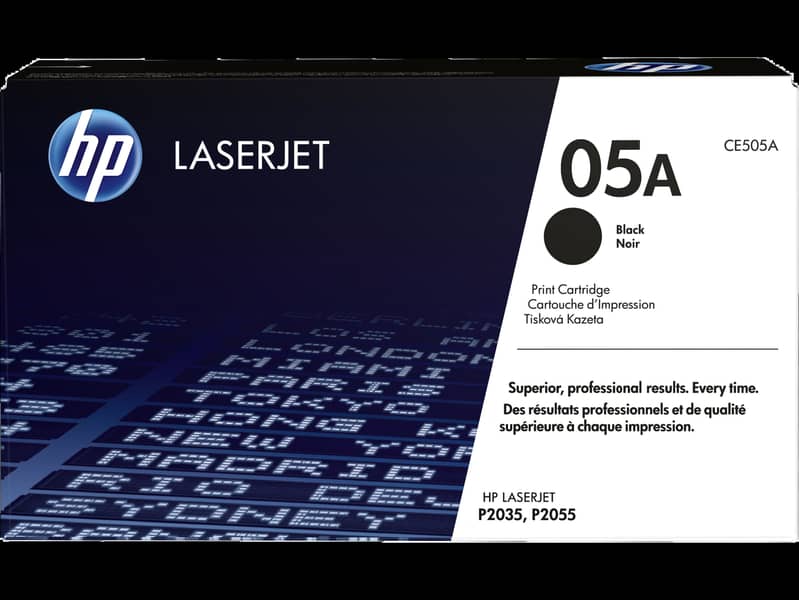 HP 05A Black Original LaserJet Toner Cartridge, CE505A 0