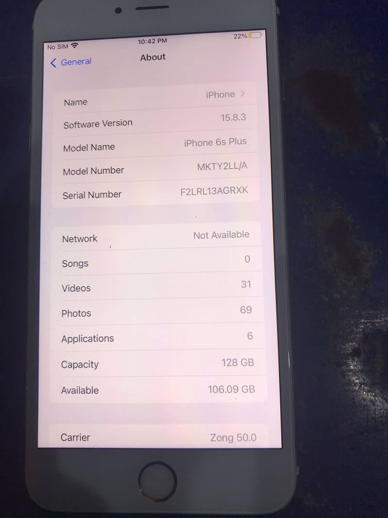 I phone 6s plus for sale good condition Non pta 128gb 4