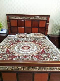 Big size Bed, Metress, side tables, 4 setters sofs , Dawan