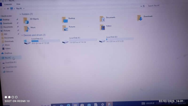 Dell i5 2 Generation and 3 disks windows 10 2