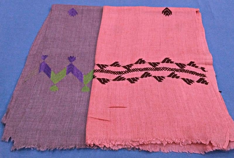 Hand made woolen shawls with embroidery 8