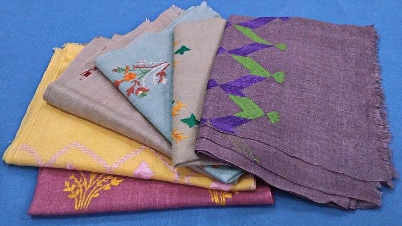 Hand made woolen shawls with embroidery 9