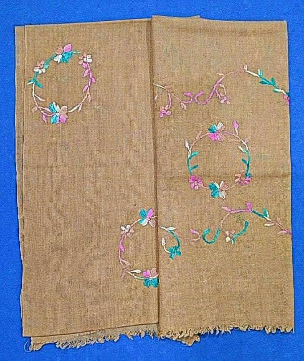 Hand made woolen shawls with embroidery 13