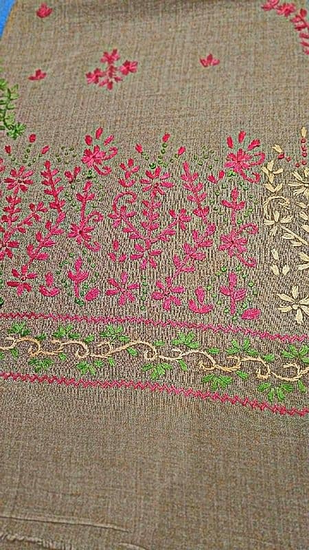 Hand made woolen shawls with embroidery 8