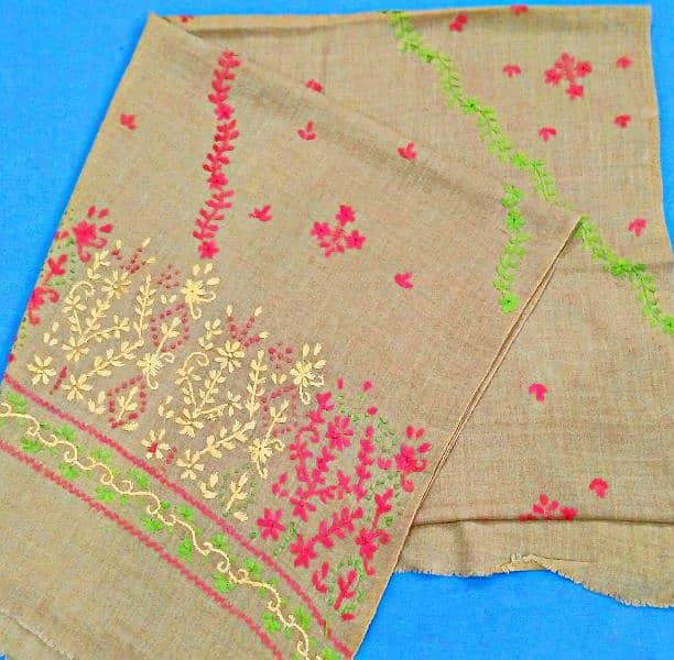 Hand made woolen shawls with embroidery 9