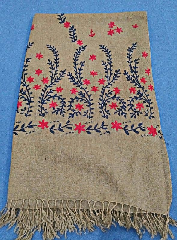 Hand made woolen shawls with embroidery 11