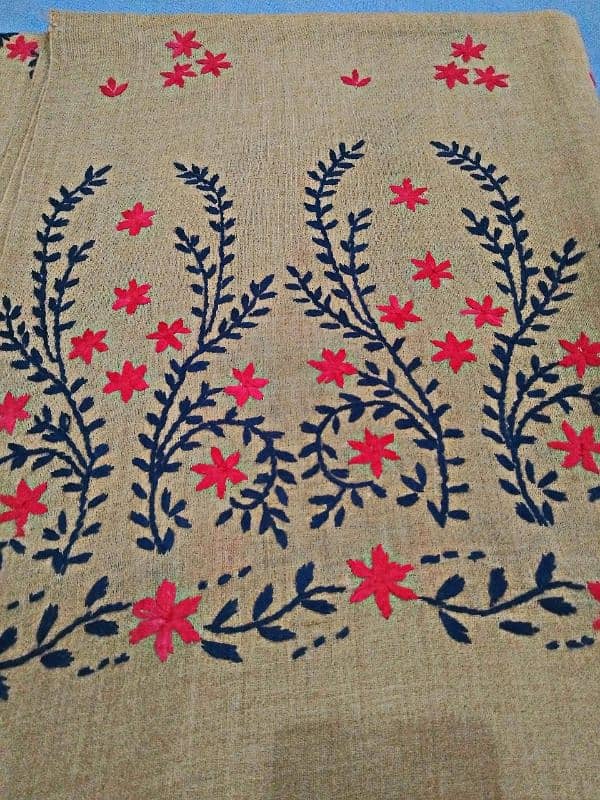 Hand made woolen shawls with embroidery 13