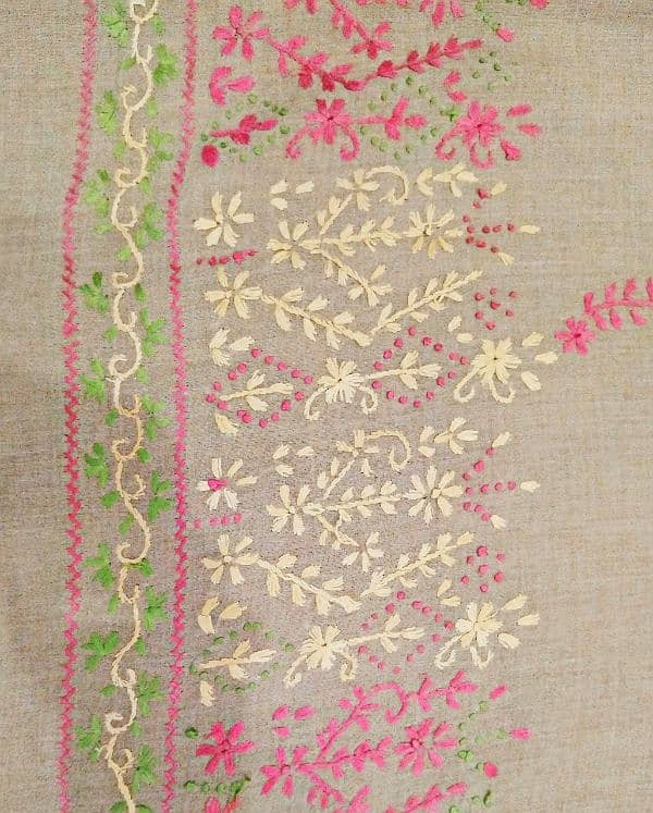 Hand made woolen shawls with embroidery 16