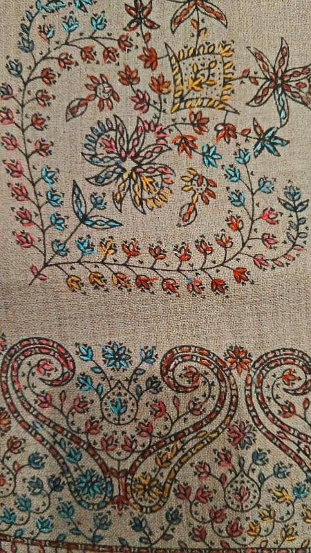 Hand made woolen shawls with embroidery 19