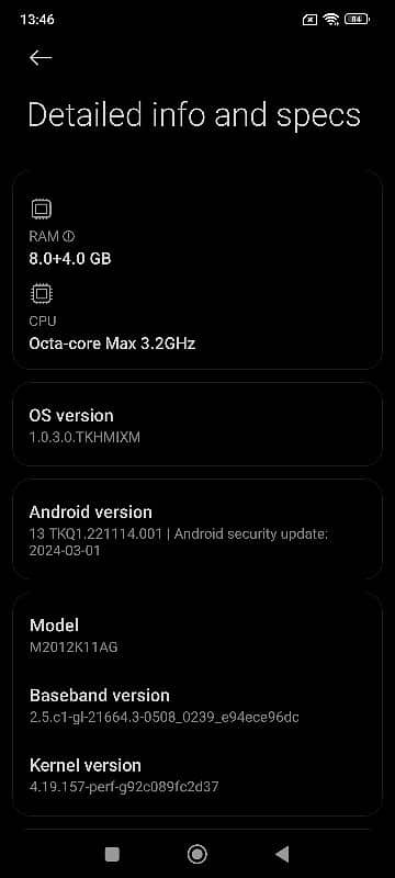 New phone Poco F3 8+4 RAM/256 Storage PTA approved 8