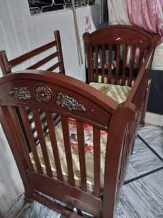 Baby wooden cot