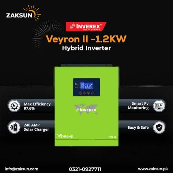 Inverex Veyron-II 1.2Kw Solar Inverter Hybrid 0