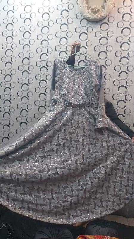 Title: "Stylish Grey Maxi Dress - Like New, Worn Once" 0