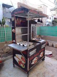 shawarma counter with hot plate